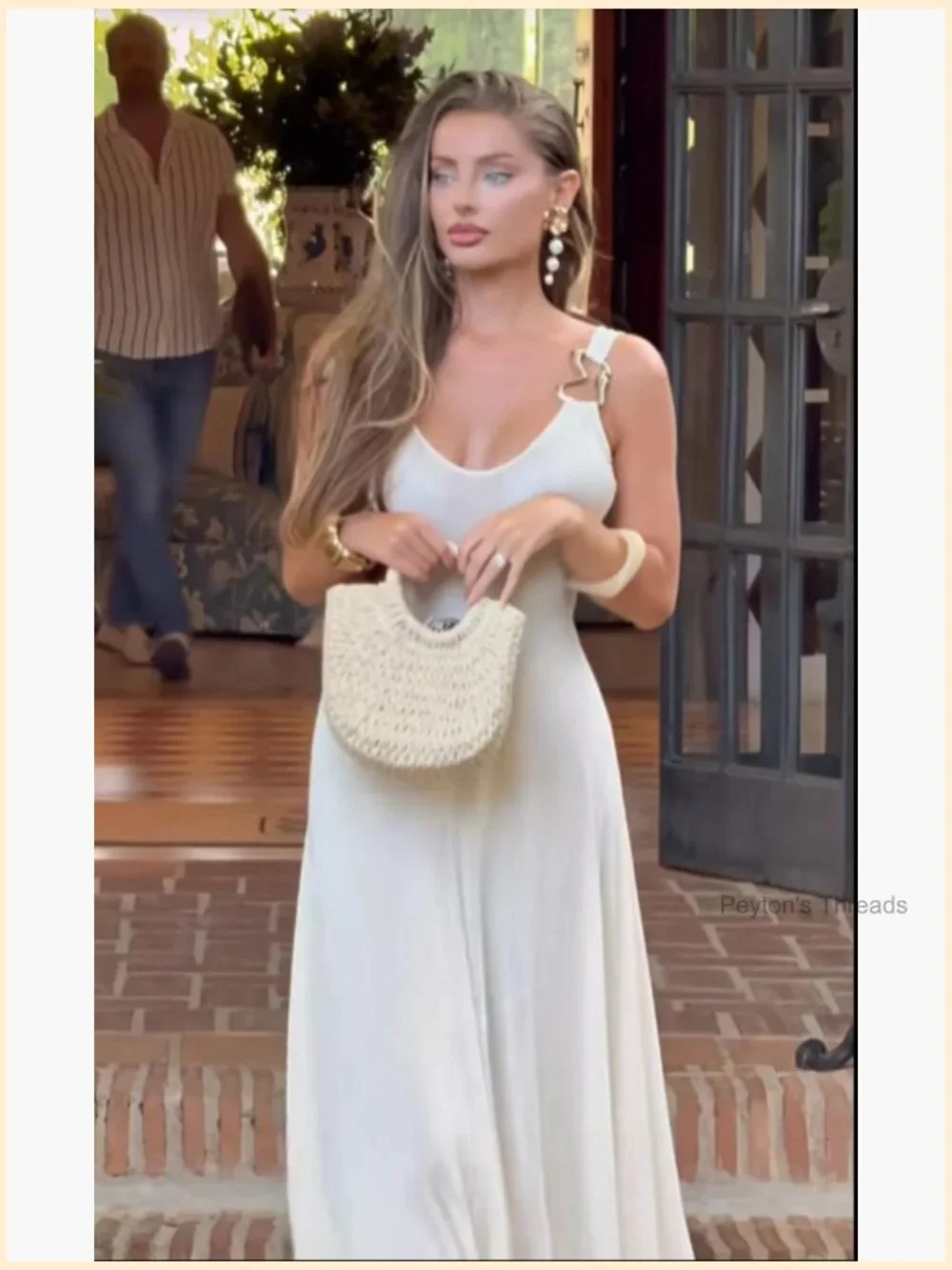 Sexy Sheer Lace Maxi Dress Mesh A-Line Long Beach Vacation - Picture 7 of 7
